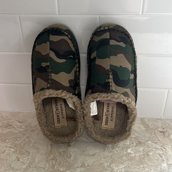 Boys camo slippers size 3 Deer Stags slipperooz - Picture 5 of 9